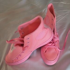 Pink Converse High Top Sneakers